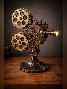 VERONESE DESIGN Steampunk Projector Lamp Bronze Industrial Decor Light 💕